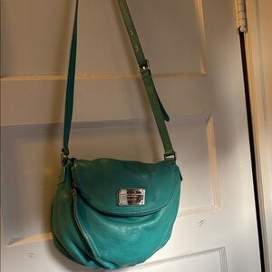 Marc by Marc Jacobs Teal Green Pebbled Leather Crossbody Bag